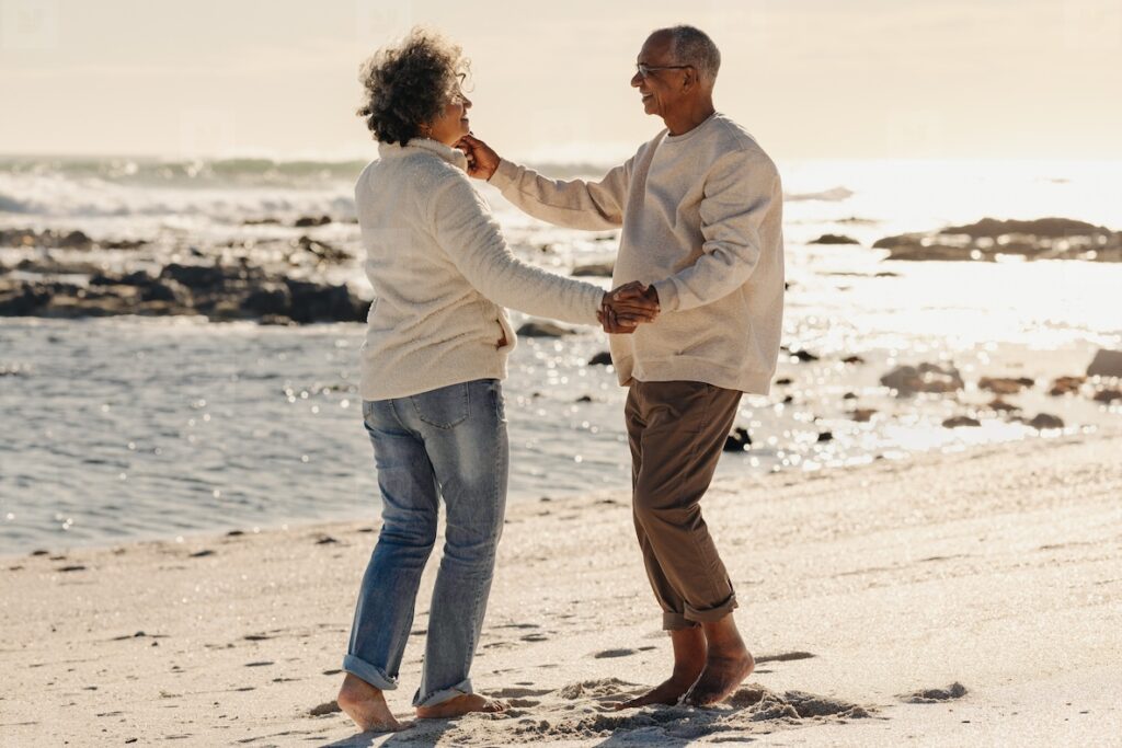 happy elderly couple