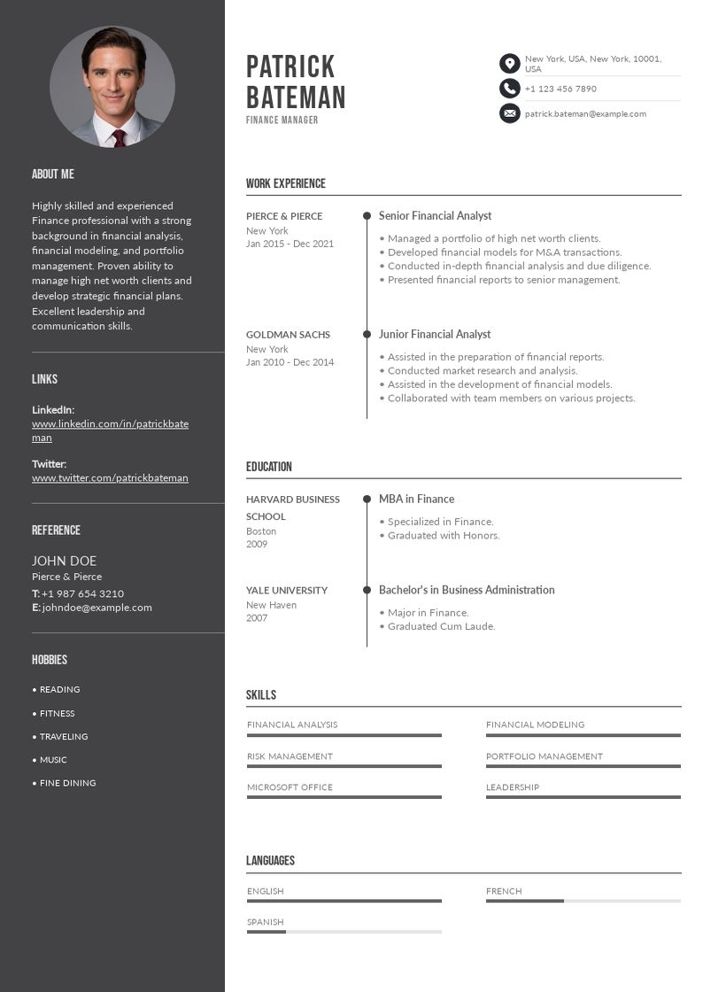 13 Finance Resume Examples And Templates For 2025