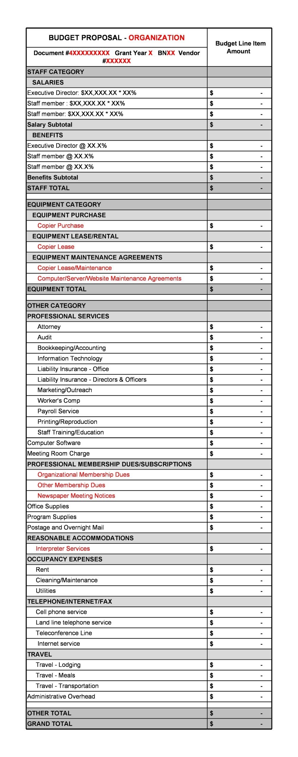 50 Free Budget Proposal Templates Word Excel TemplateLab