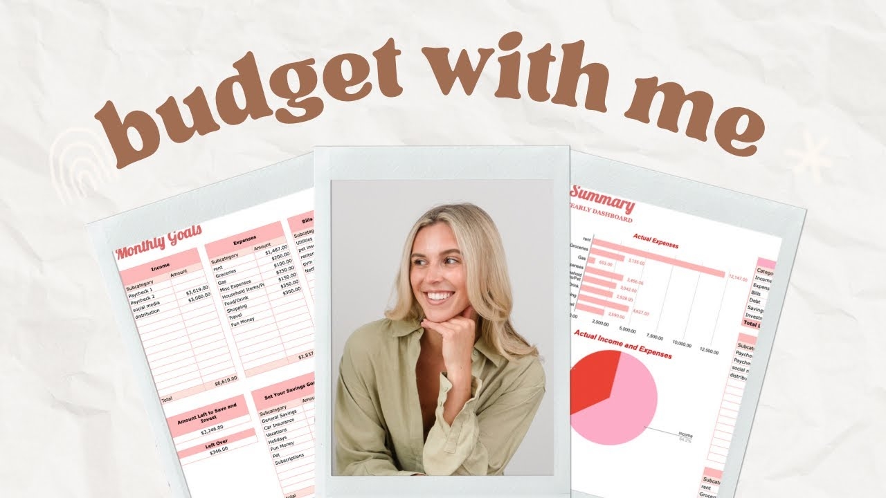 BUDGET WITH ME Step by step How I Budget Using My Budget Template Spreadsheet To Track My Spend YouTube