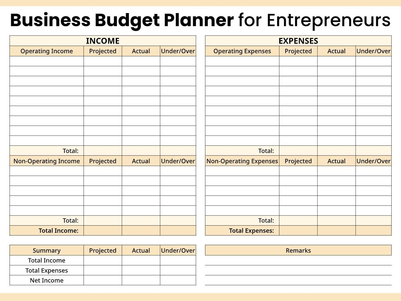 Business Planner Templates Editable PDF App Download
