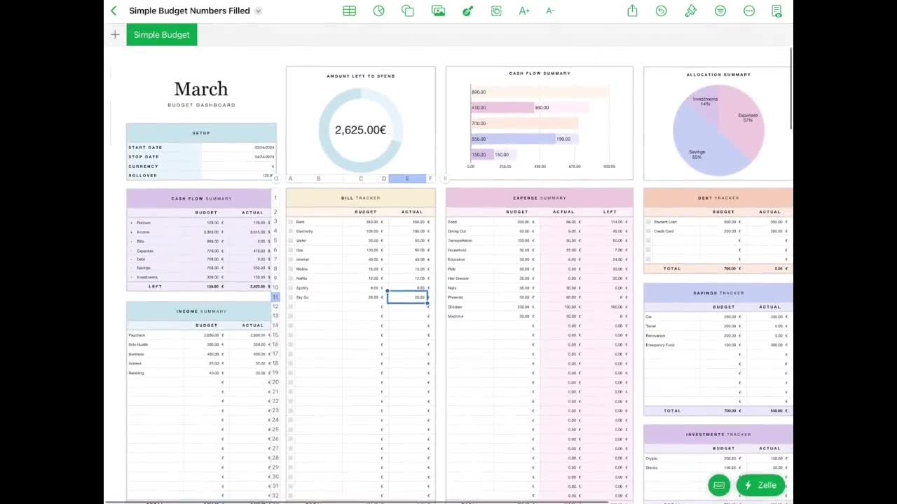 Buy Apple Numbers Budget Template For Mac IPad And Iphone Income And Expense Spreadsheet Simple Budgeting For Beginners Online In India Etsy