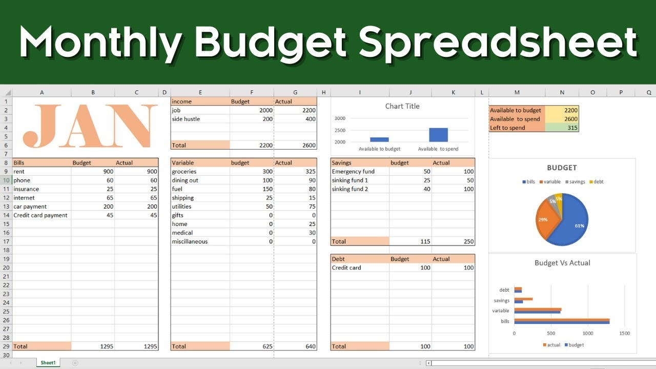excel finance budget template