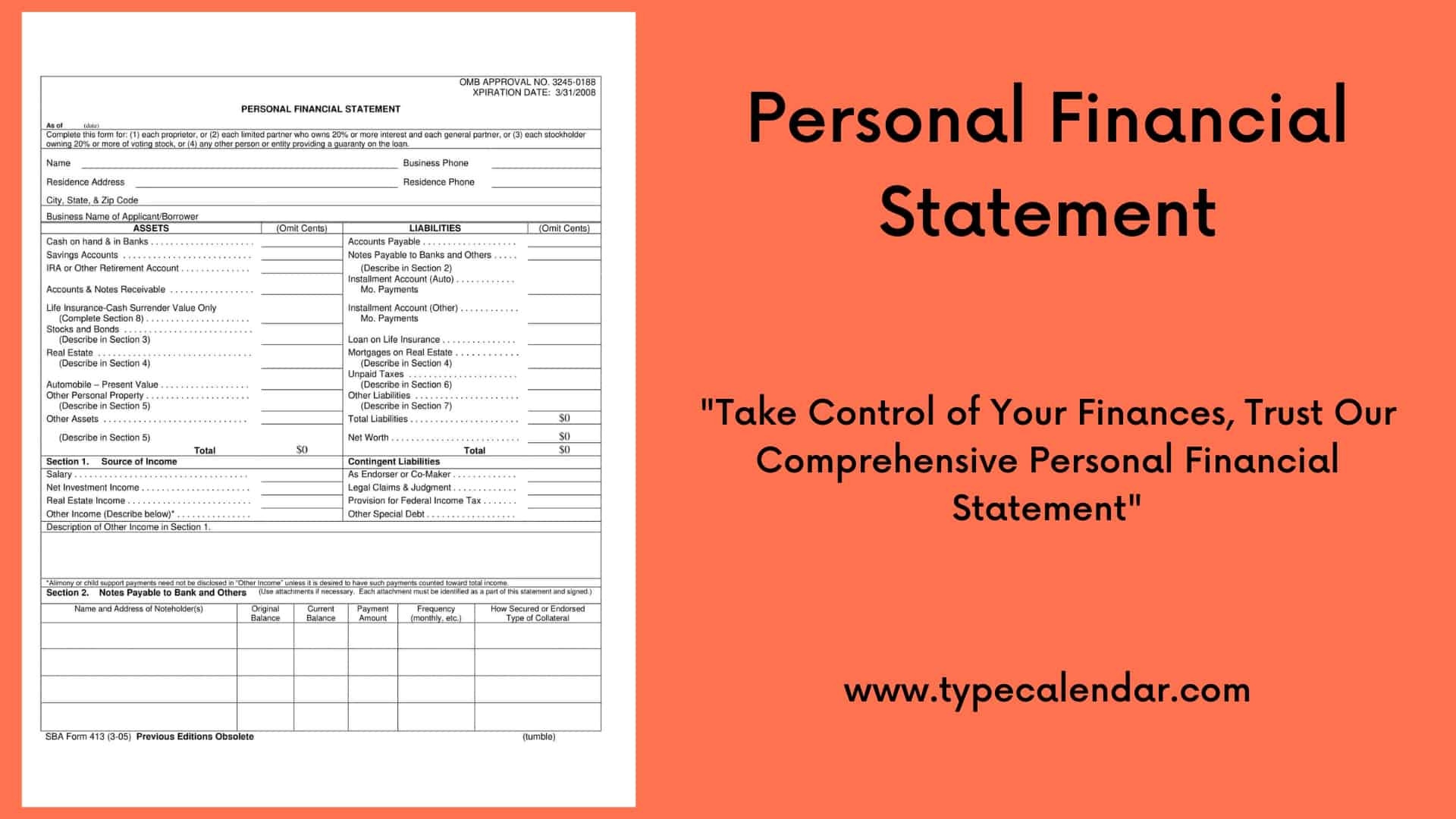 personal finance income statement template