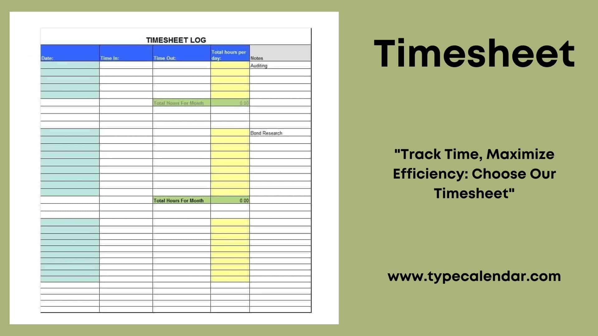printable employee timesheet for small business