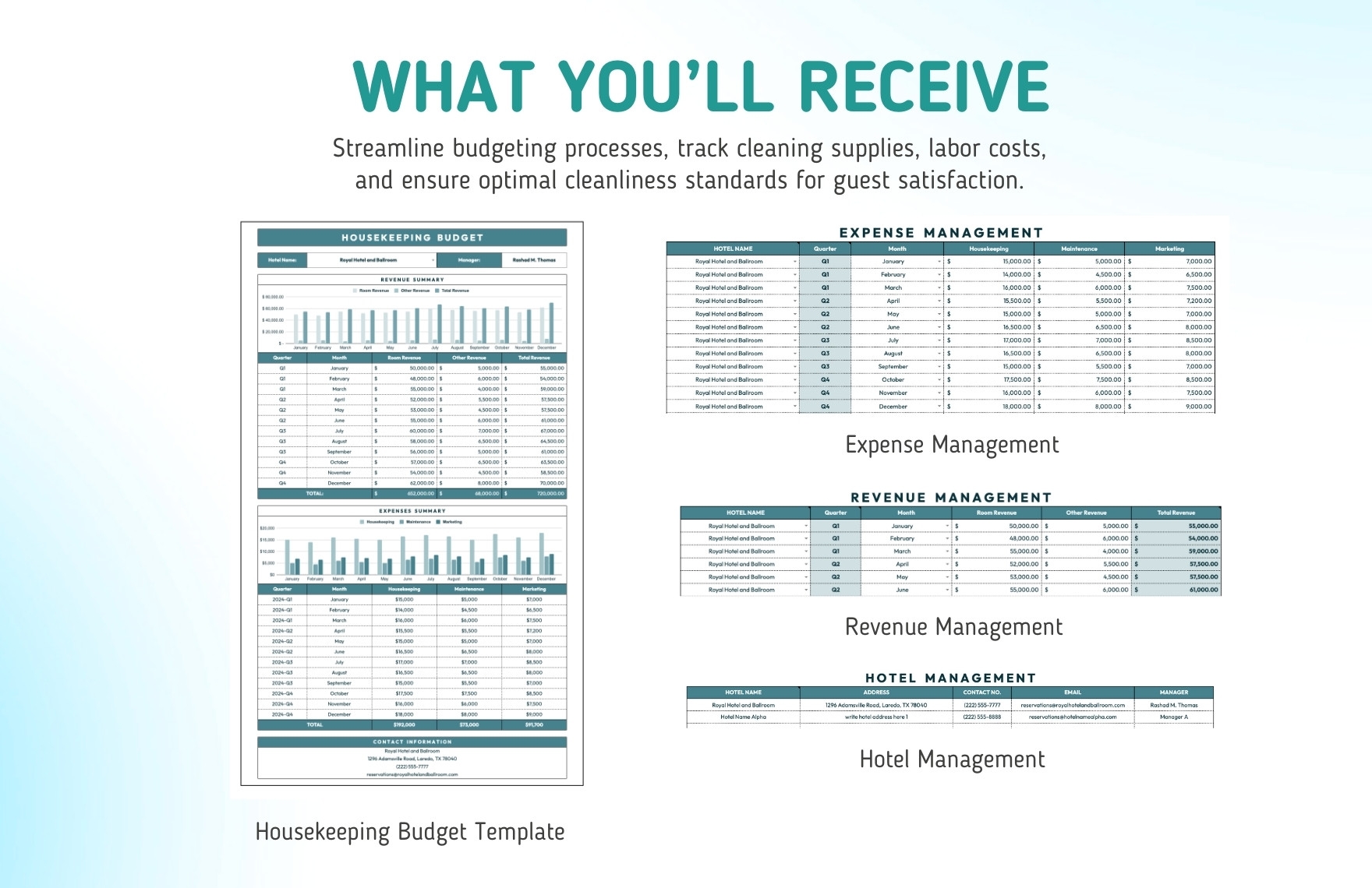 Housekeeping Budget Template In Excel Google Sheets Download Template 