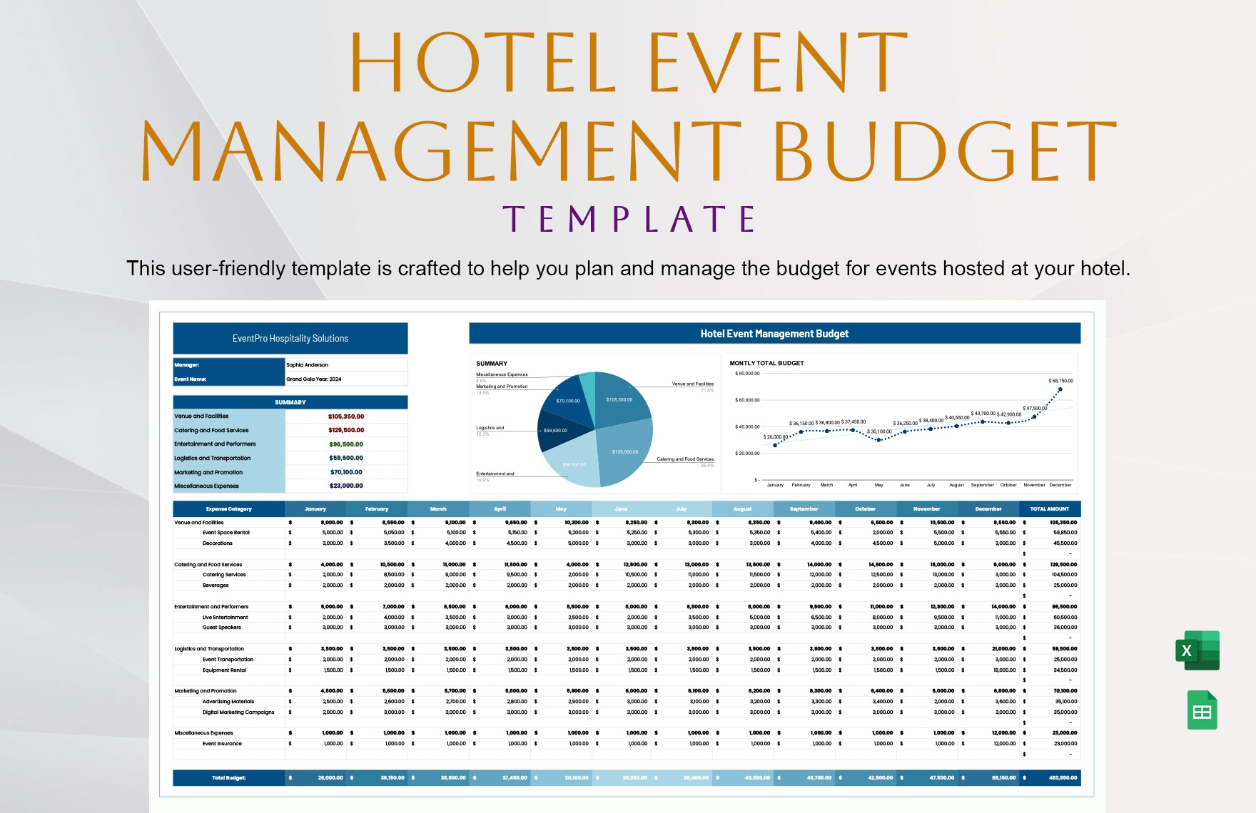Housekeeping Budget Template In Excel Google Sheets Download Template 