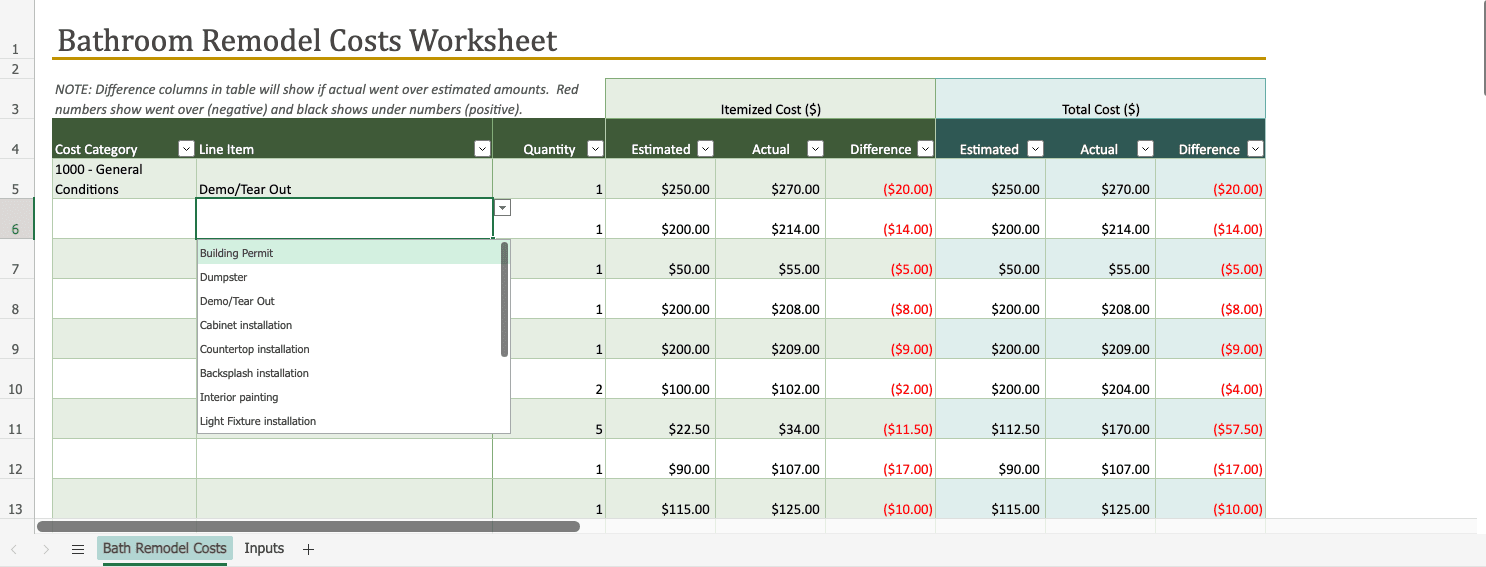 How To Create A Construction Budget Template In Excel BuildBook