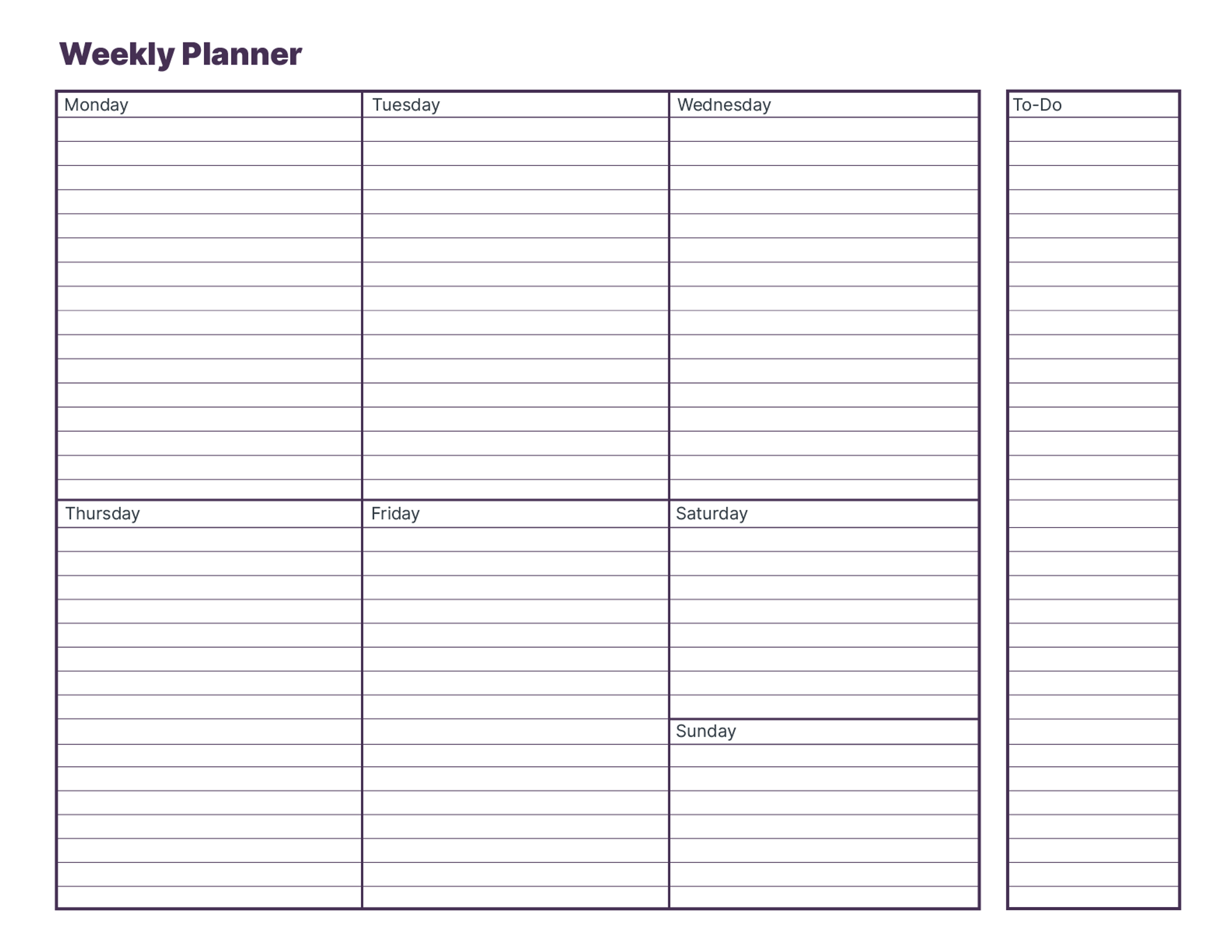 daily printable planner for business owners