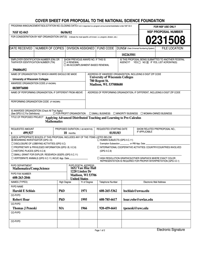 Nsf Budget Template Fill Out Sign Online DocHub