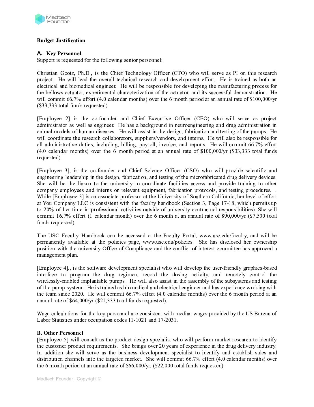 Nsf Budget Template