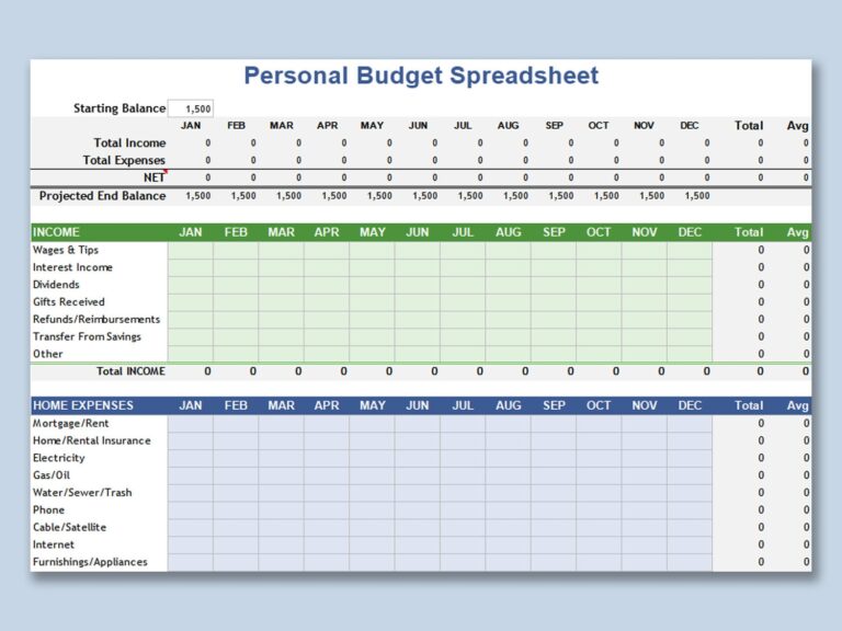 Personal Budget Template Excel Sheet WPS Office Academy