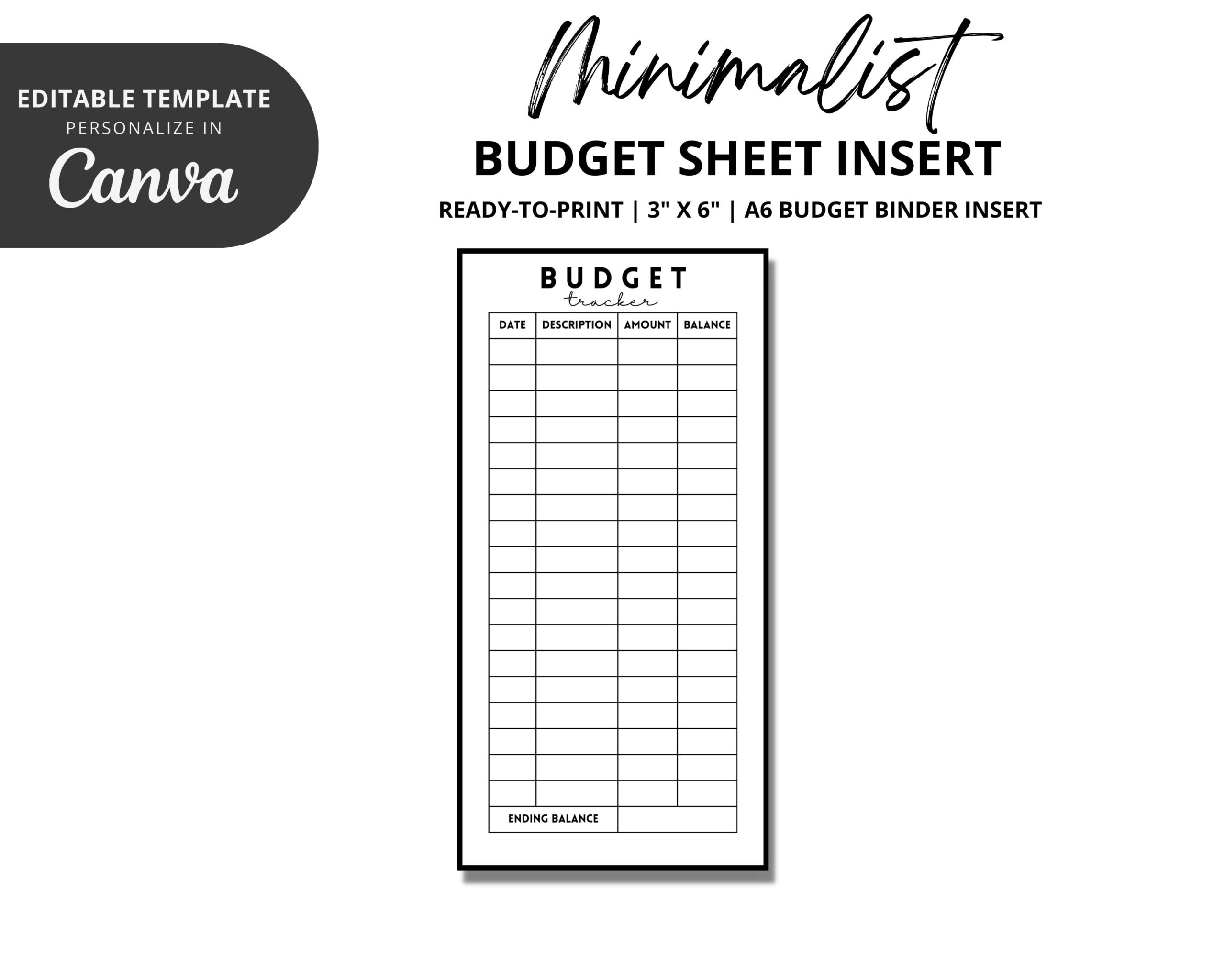 Printable Cash Envelope Budget Sheets Etsy