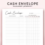 Printable Cash Envelope Budget Sheets Etsy