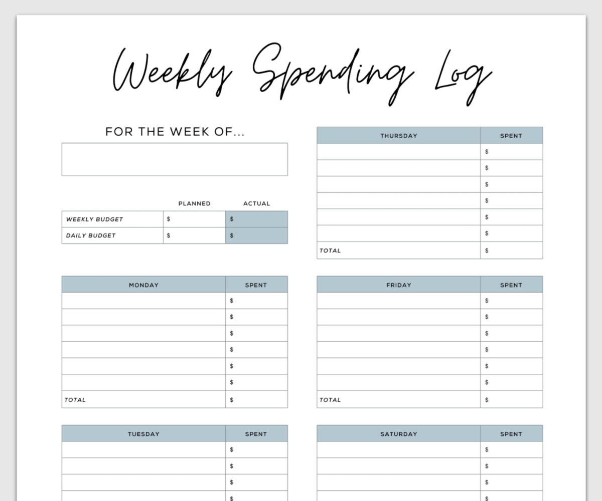 College Student Budget Template