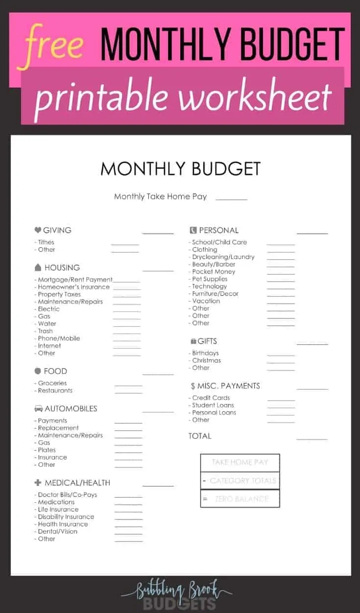 Dave Ramsey Budget Template