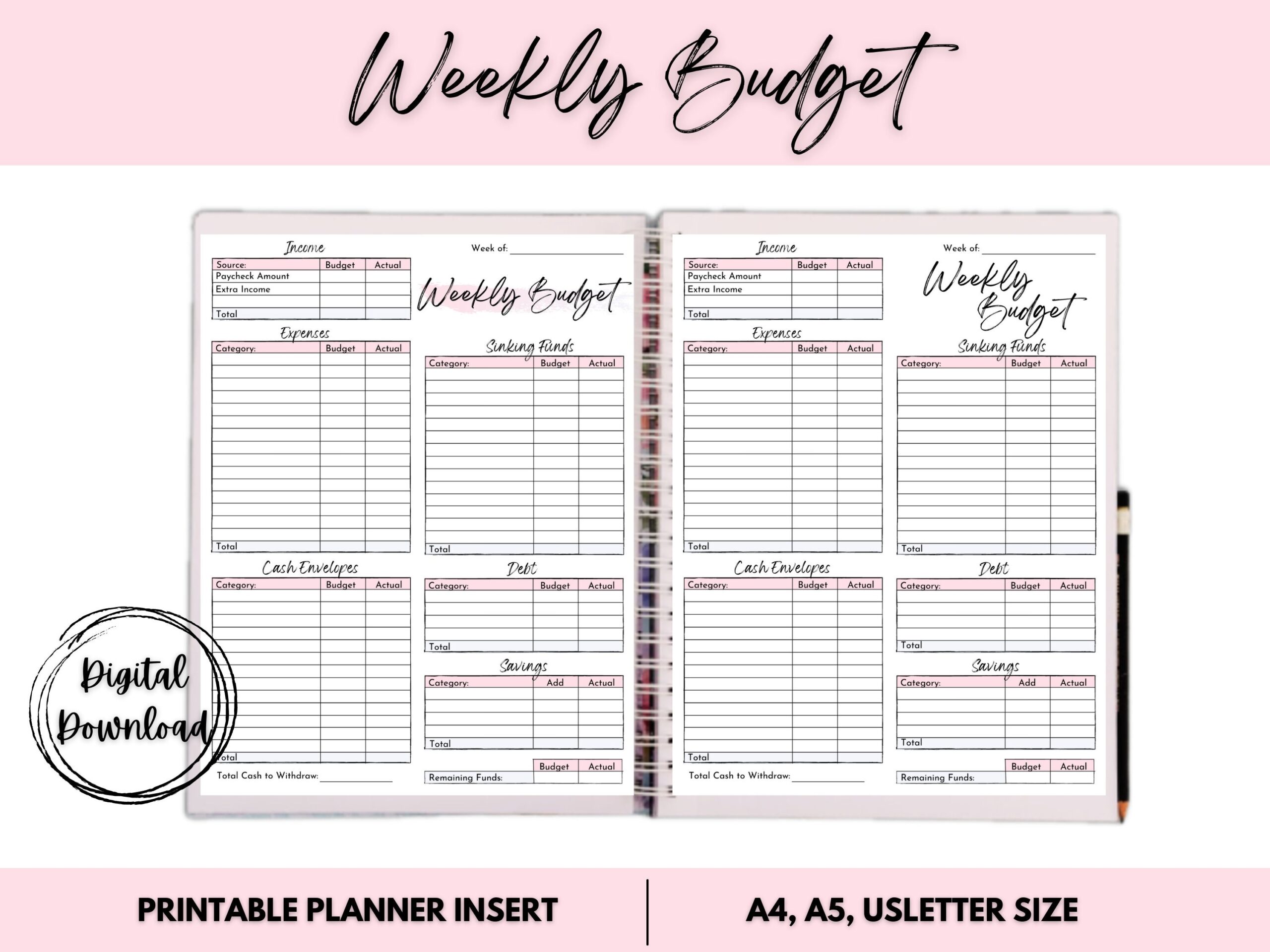 weekly pay budget template