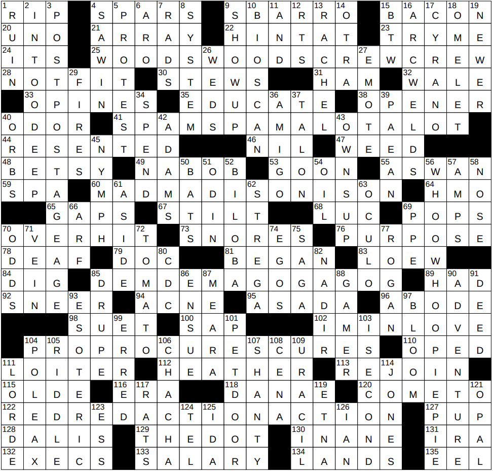 zenith crossword clue