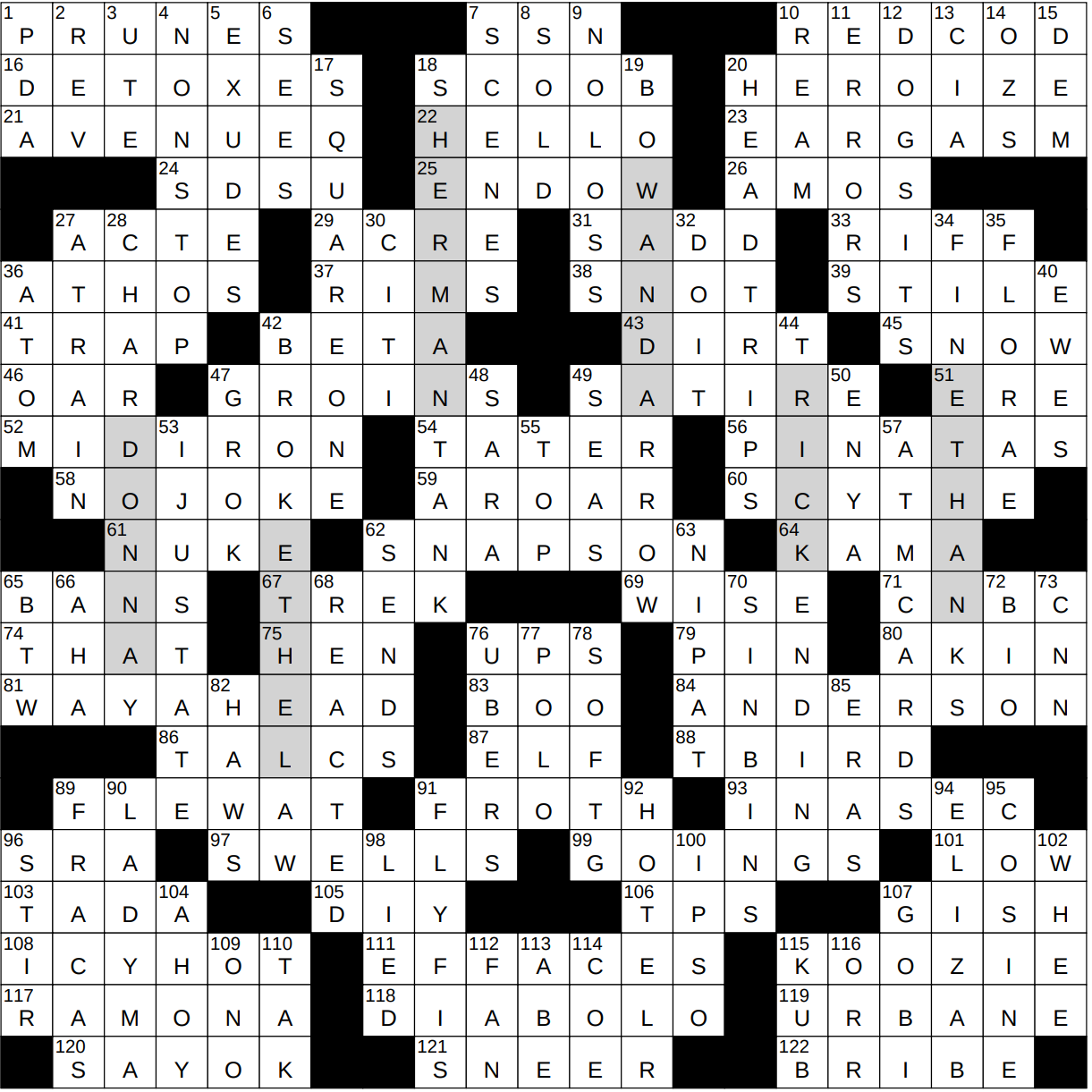 comparatively low nyt crossword
