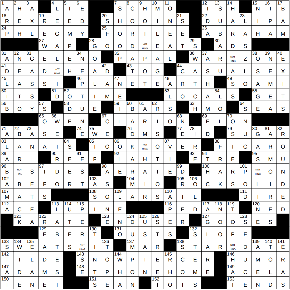 minor key nyt crossword