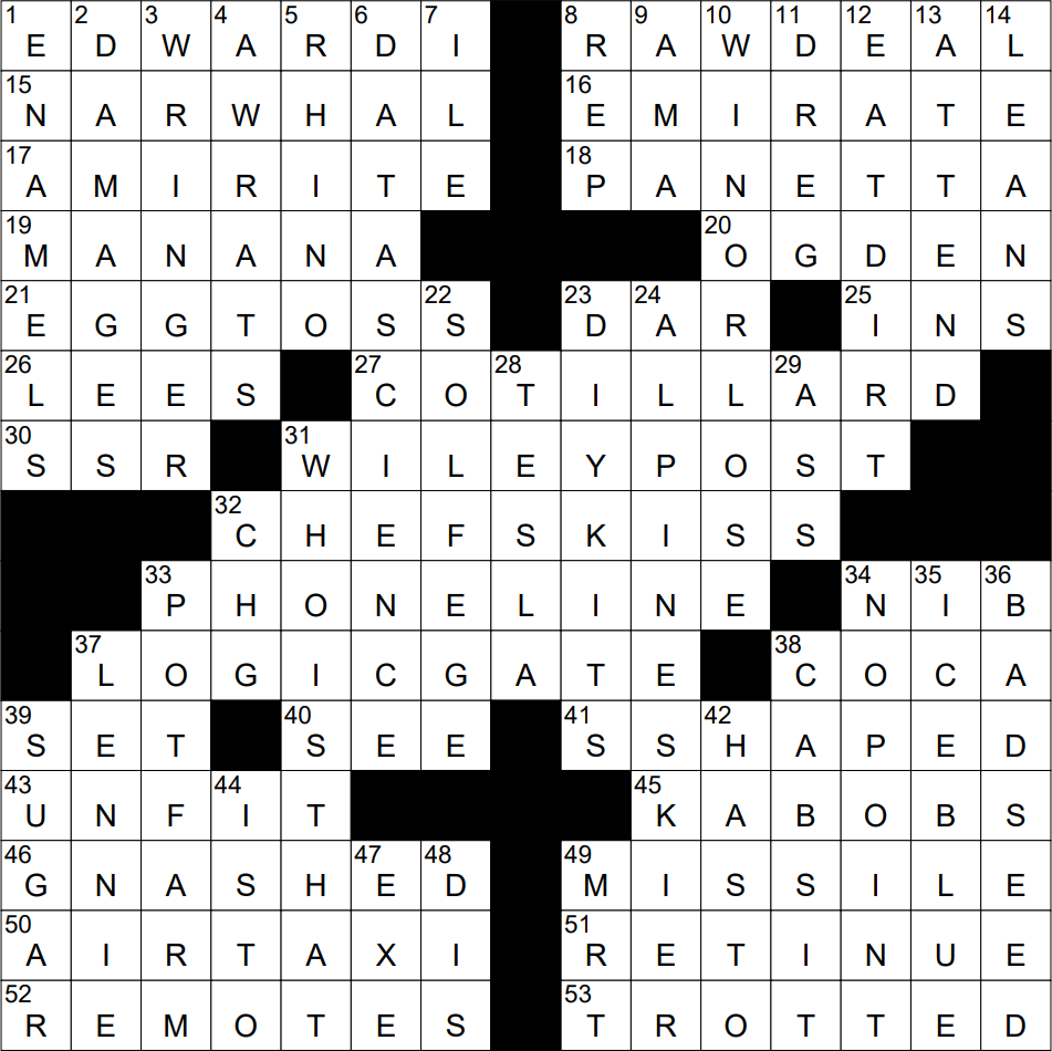 entourage crossword clue