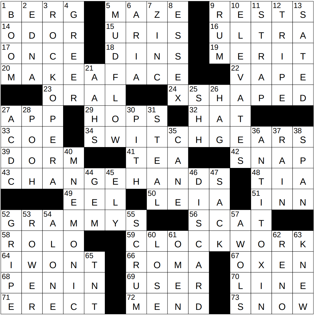 1226 22 NY Times Crossword 26 Dec 22 Monday NYXCrossword