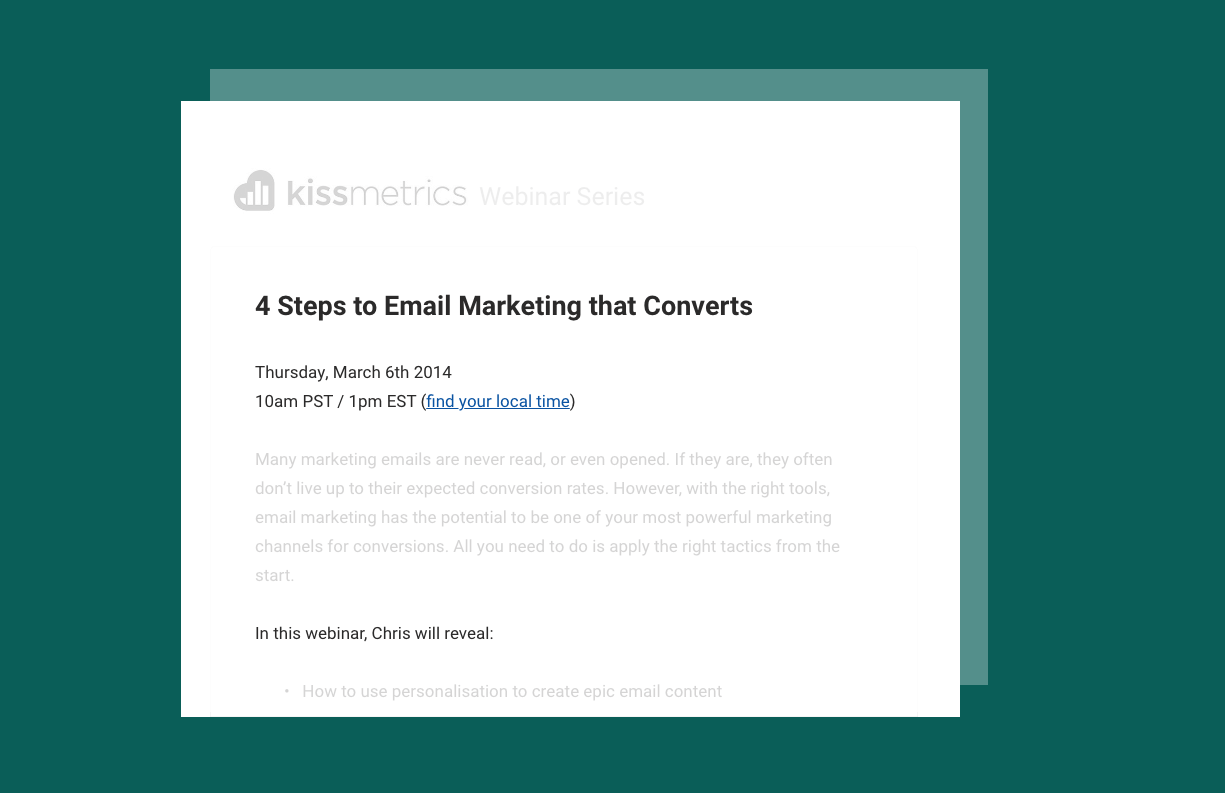 email template for email marketing