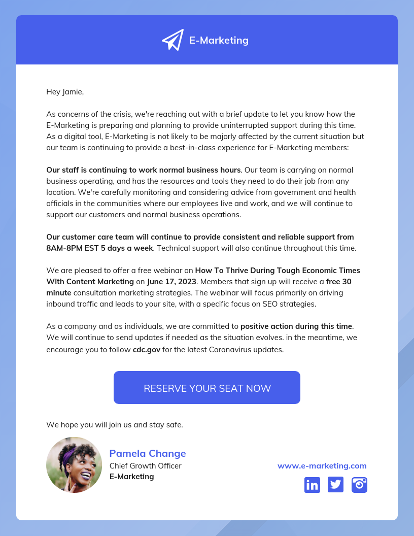 25 Professional Email Templates To Engage Audience Venngage