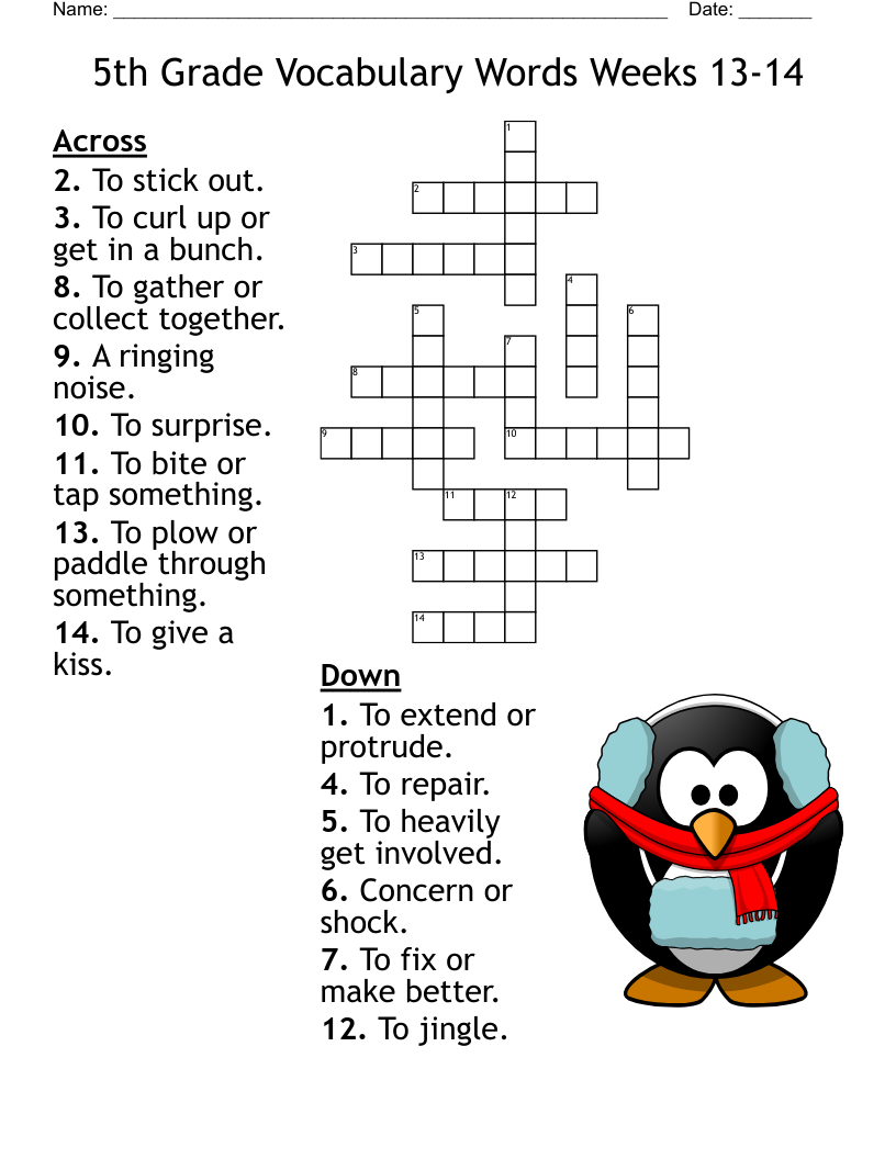 5th Grade Vocabulary Words Weeks 13 14 Crossword WordMint 5th Grade Vocabulary Words Weeks 13 14 Crossword WordMint