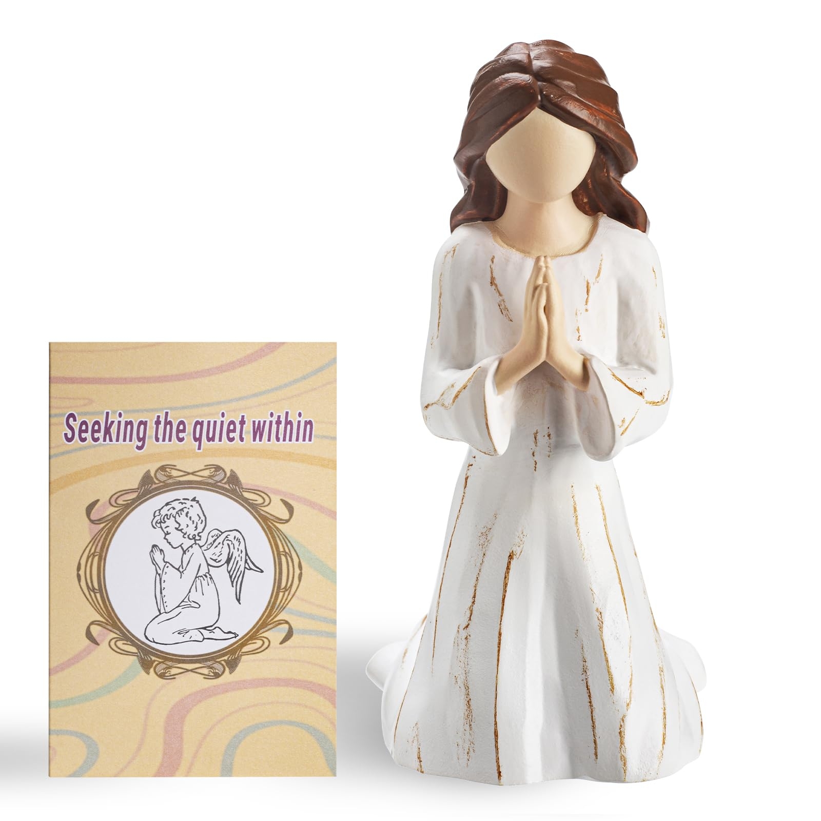 Amazon SIGUEJOR Christian Gifts For Women Hand Painted Resin Sculpture Of Woman Kneeling In Prayer A Gift To Encourage Hope Healing And Tranquility Home Kitchen