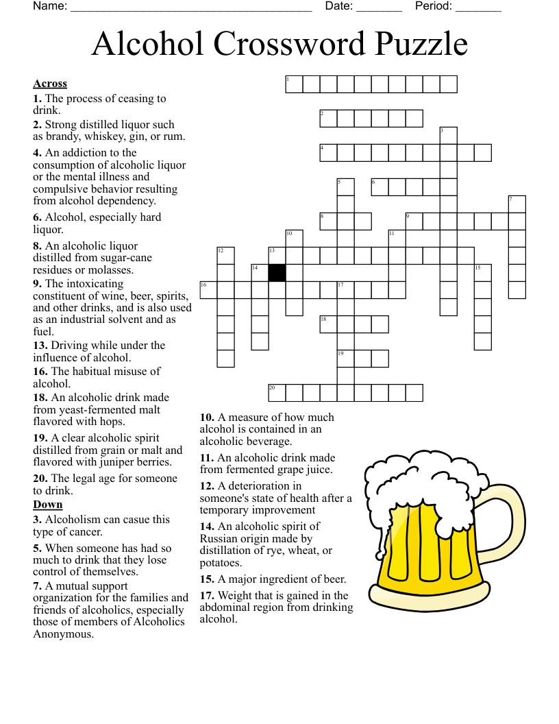 America s 1920 s Prohibition Crossword WordMint