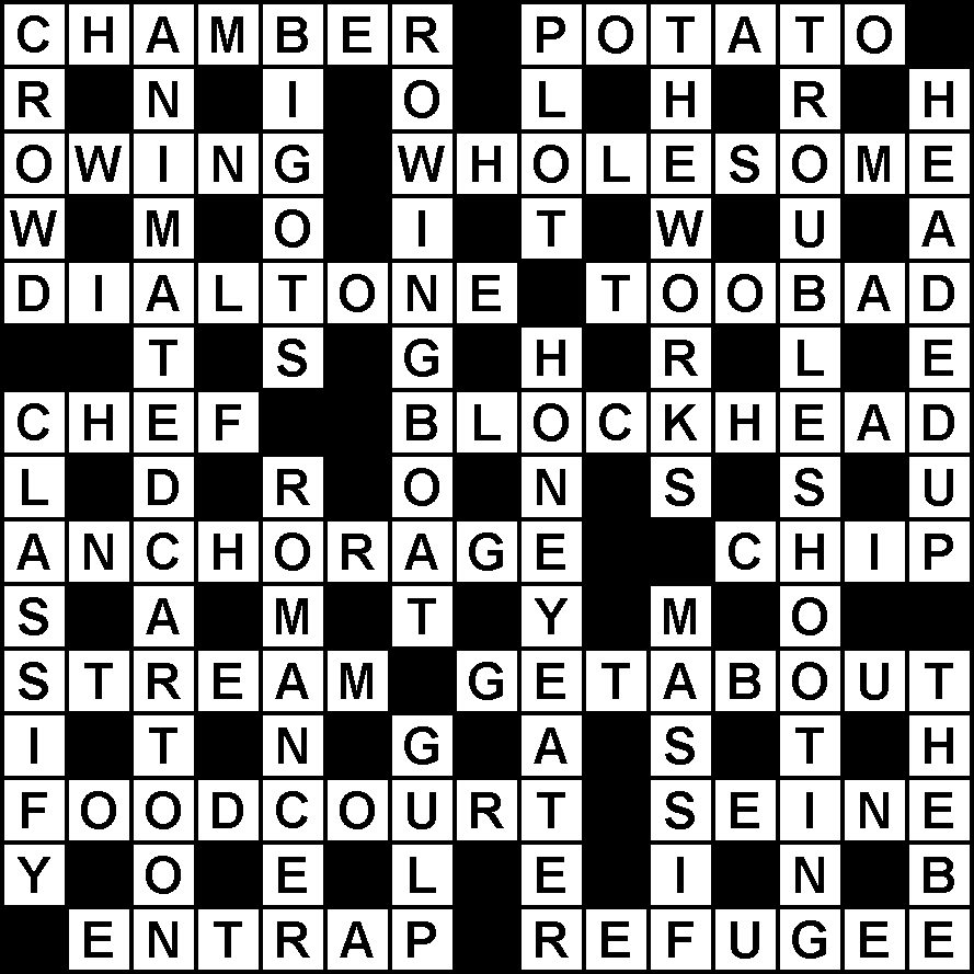 blockhead crossword clue