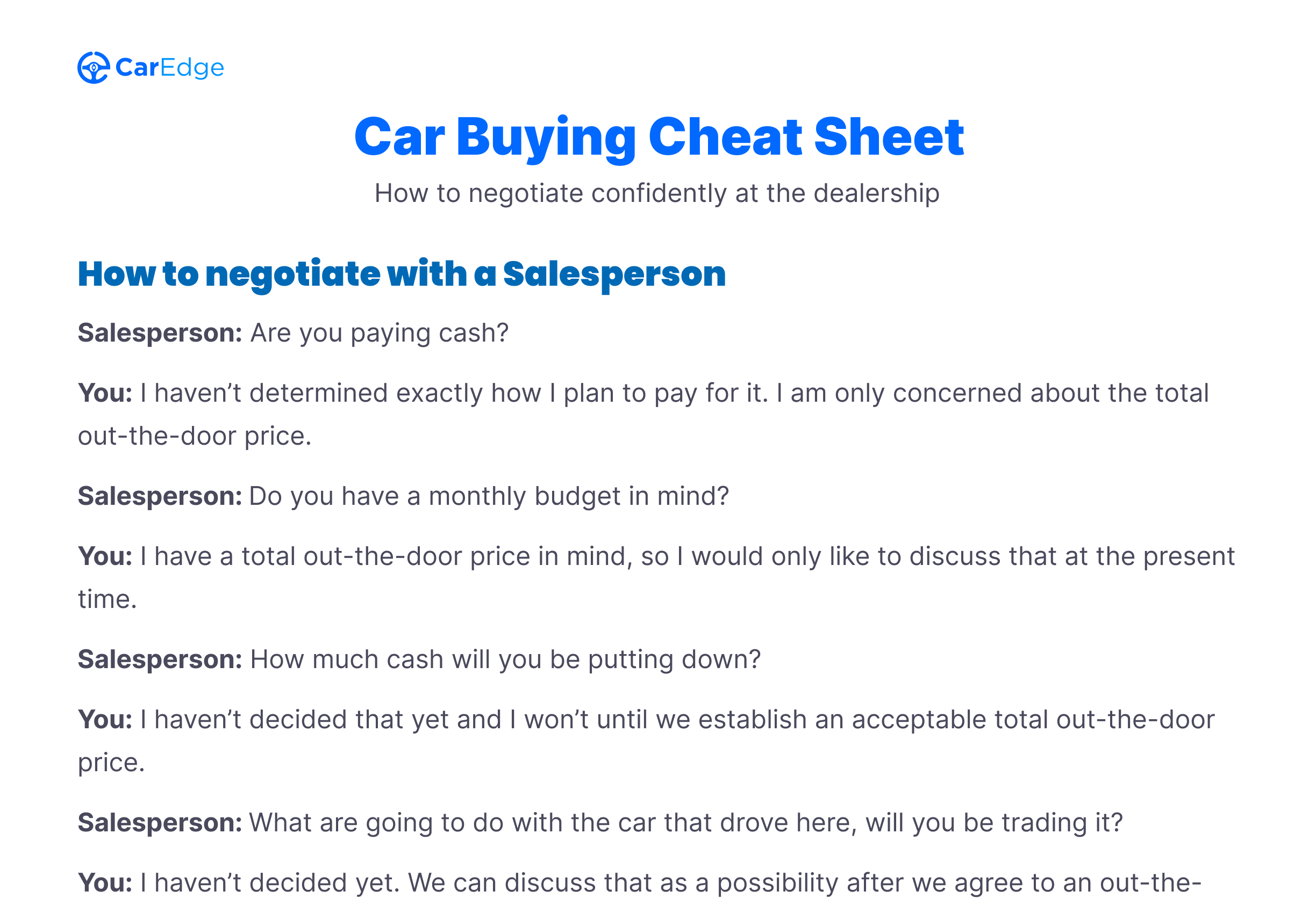 car edge email template