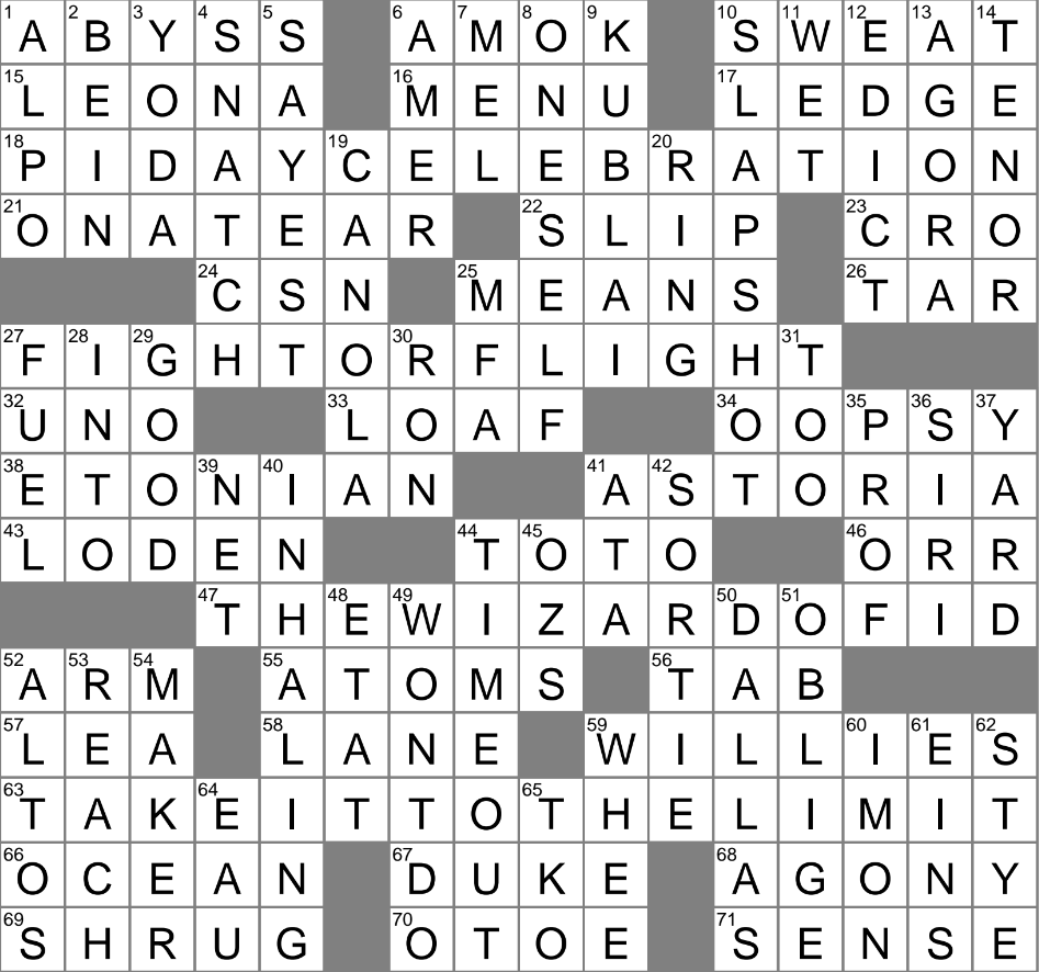 Certain English Collegian Crossword Clue Archives LAXCrossword