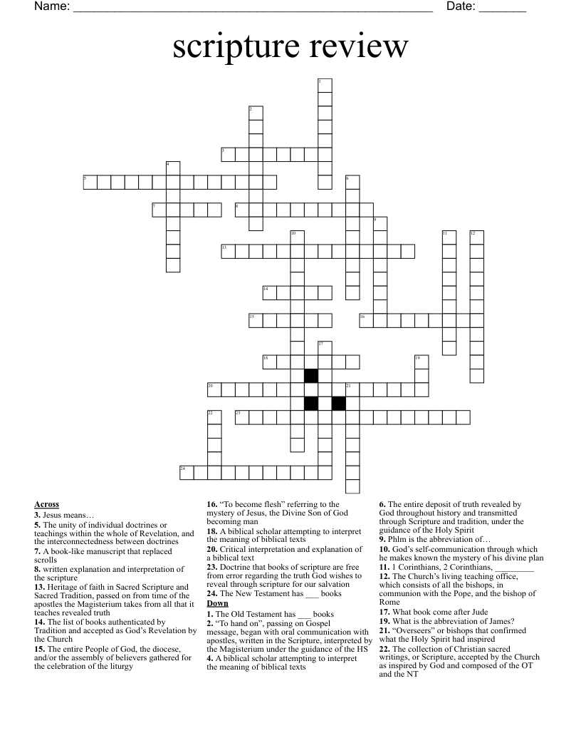 Chapter 2 Vocab Crossword WordMint
