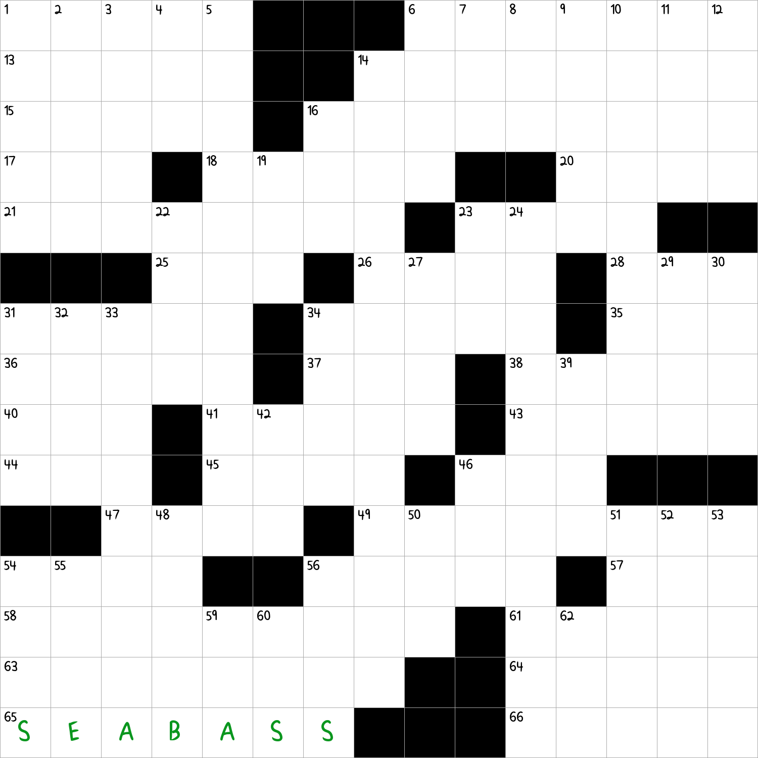 food fishes crossword