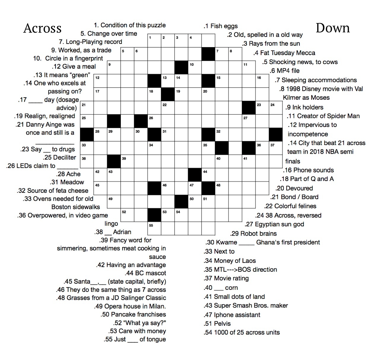 Crossword 2 The General Consensus