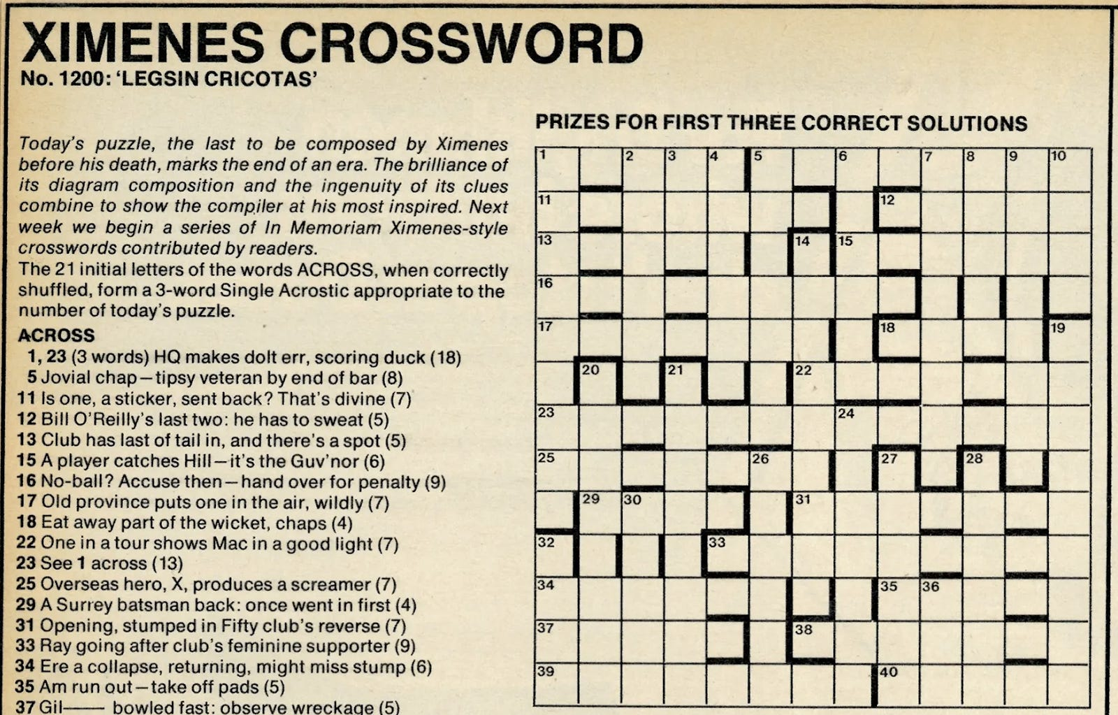 esoteric crossword clue