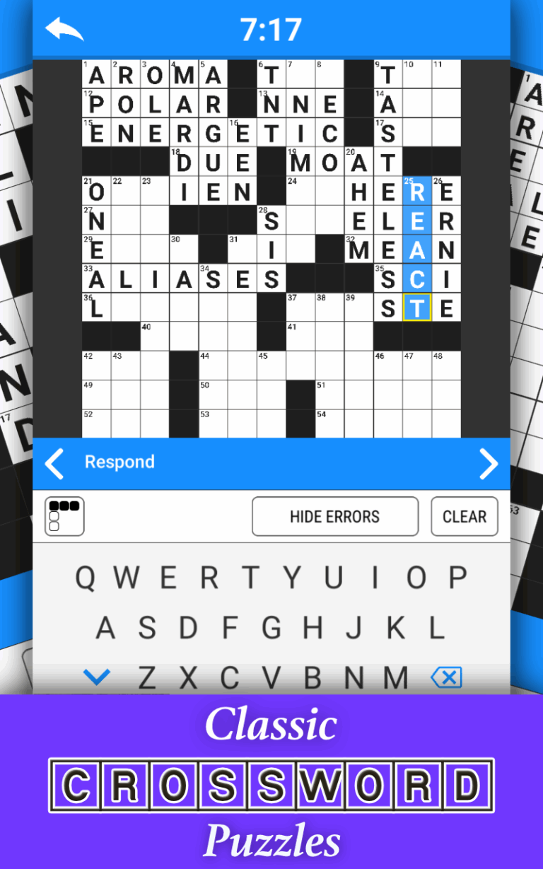 Crossword Puzzle Game Free Daily American Crosswords App On Amazon Appstore