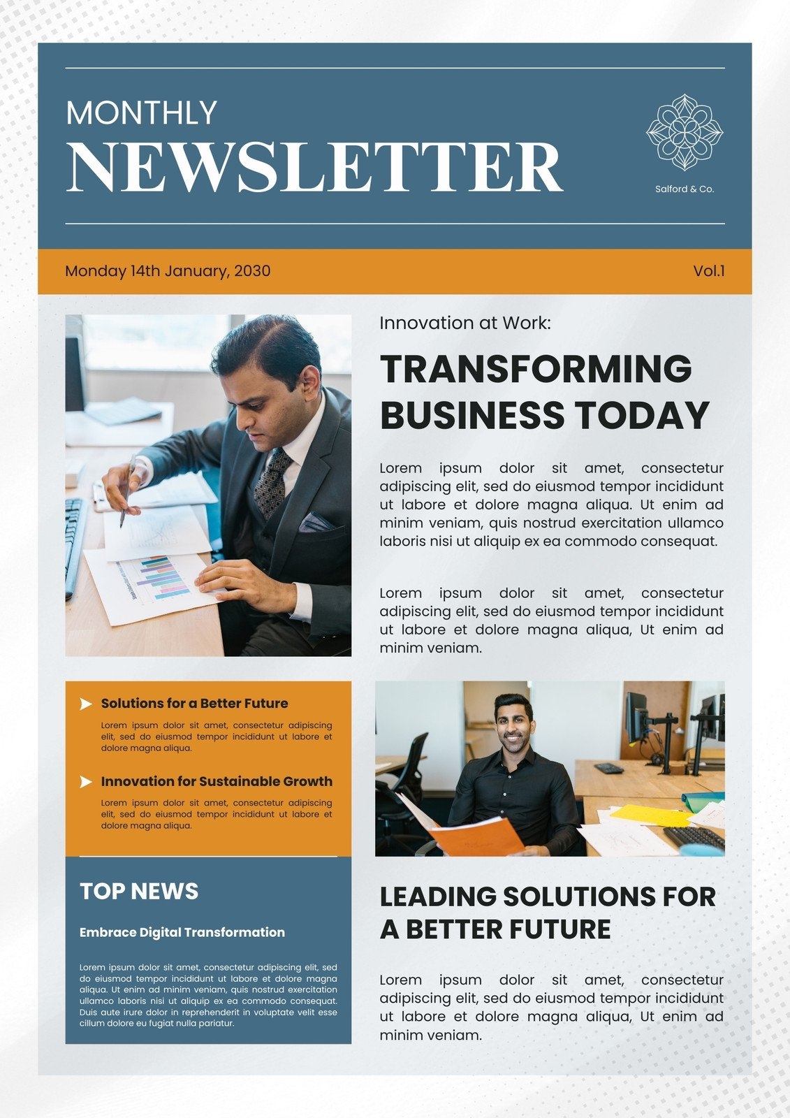 sample email newsletter templates