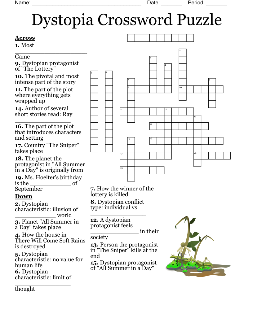 Dystopia Crossword Puzzle WordMint