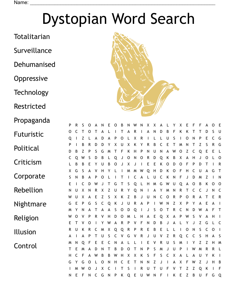 crossword puzzles for dystopian book titles