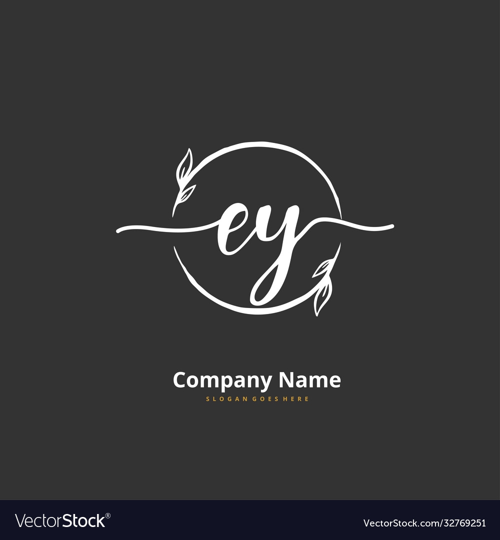 E Y Ey Initial Handwriting And Signature Logo Vector Image E Y Ey Initial Handwriting And Signature Logo Vector Image