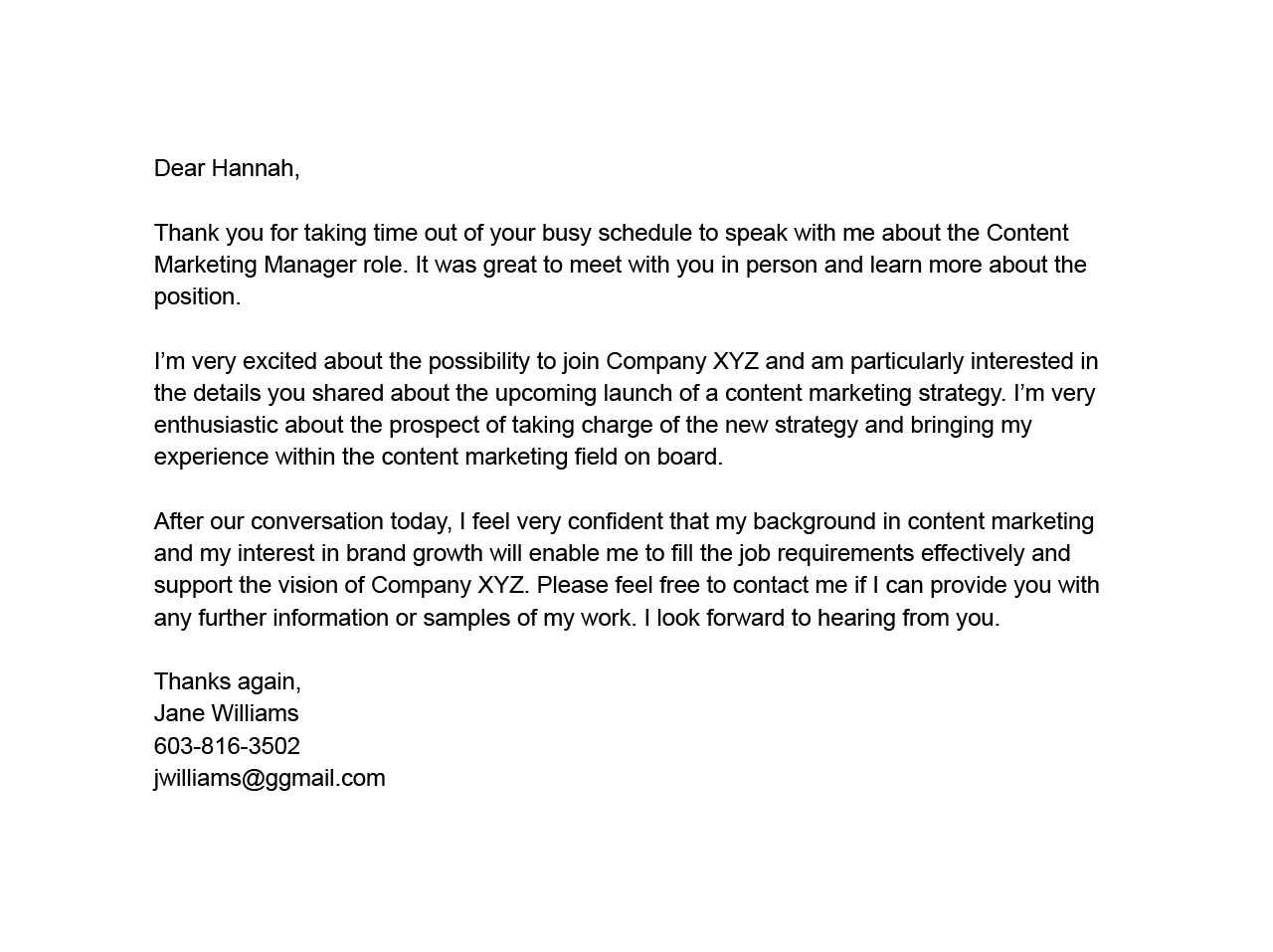 Follow Up Email After A Job Interview Examples 2025 Jofibo