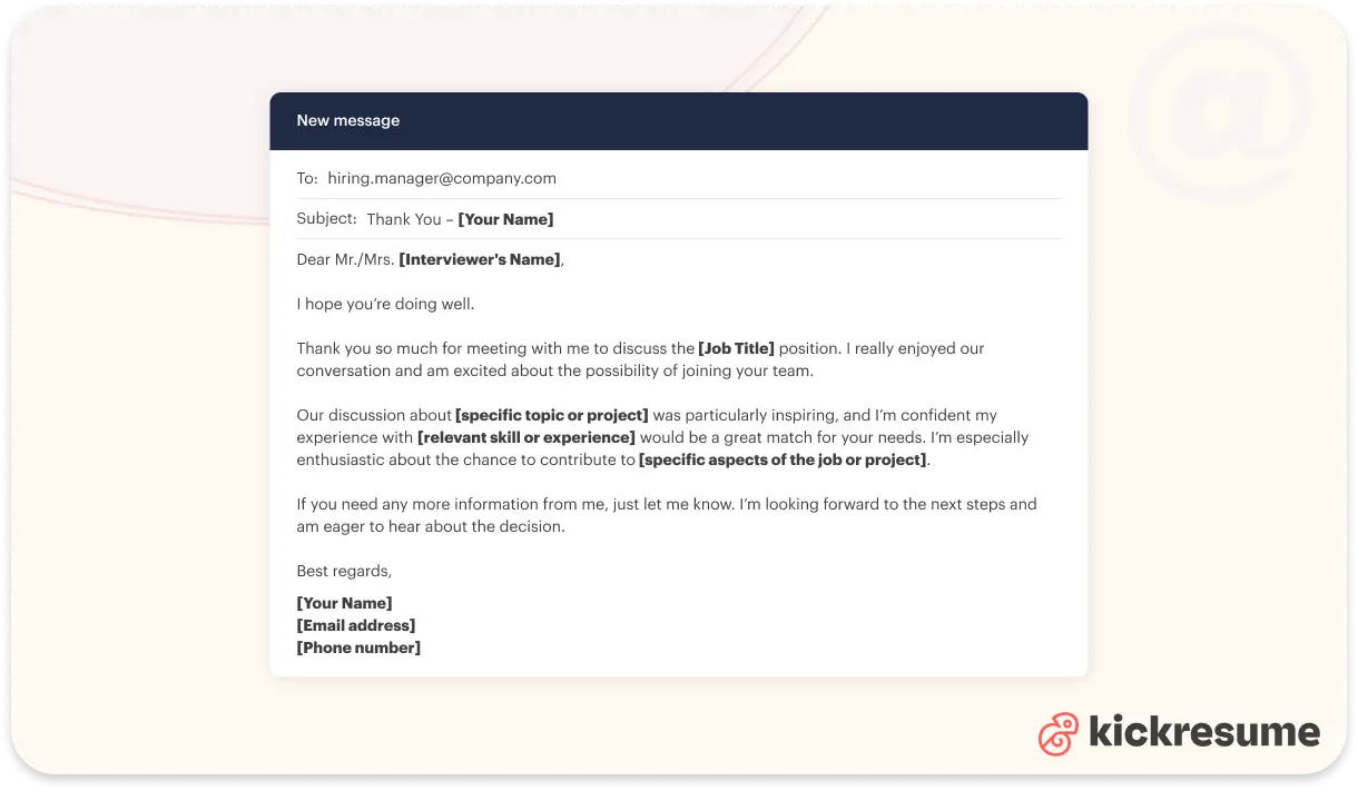 interview follow up email templates