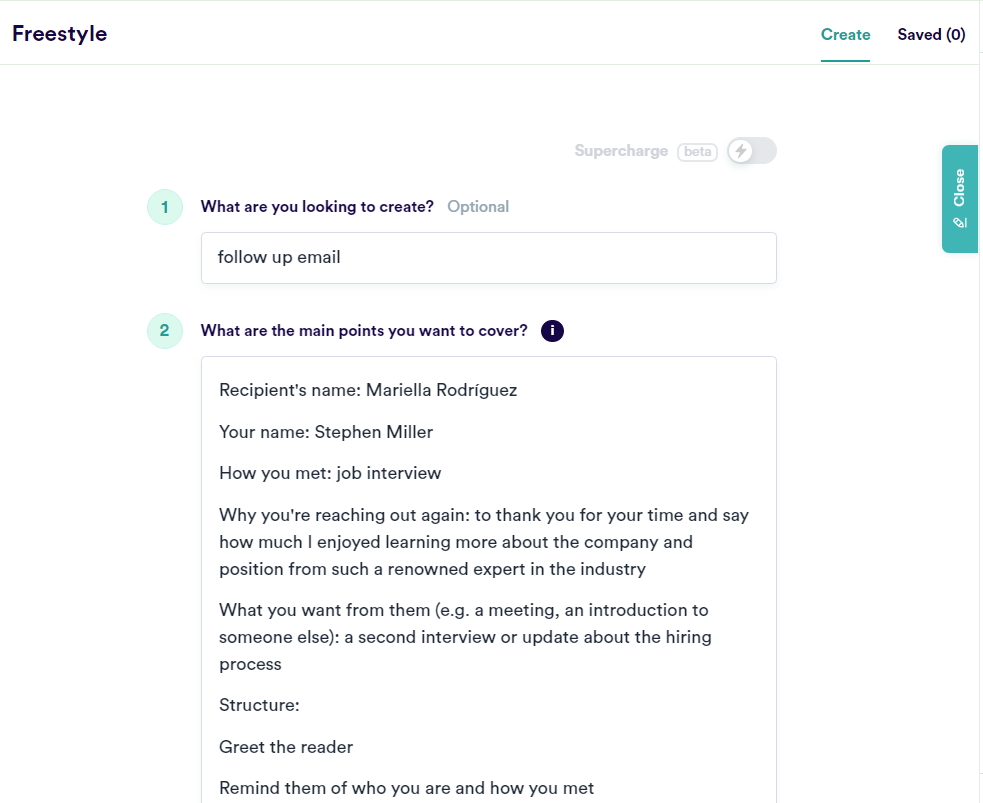 follow up email template