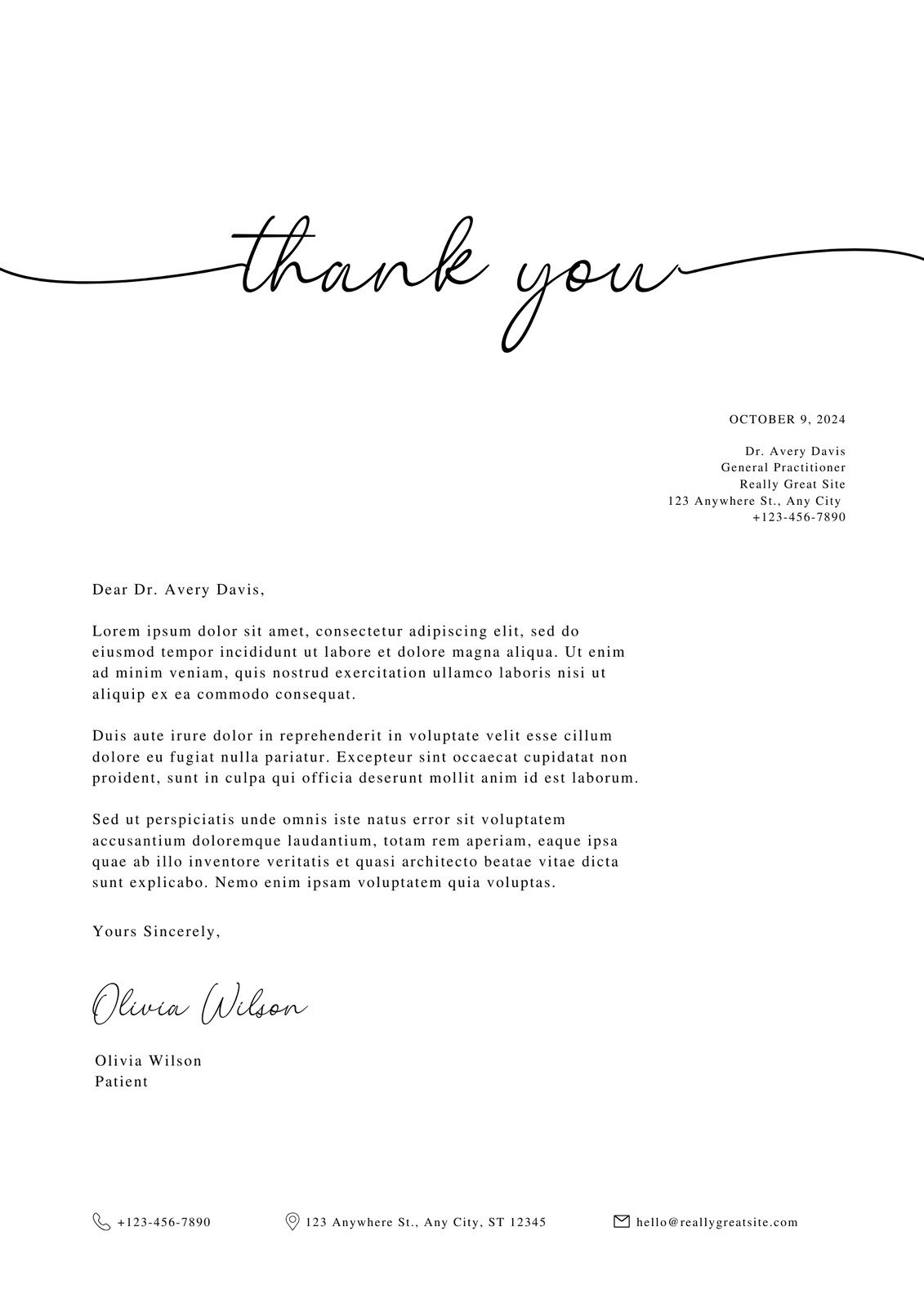 Free And Printable Thank You Letter Templates Canva Free And Printable Thank You Letter Templates Canva