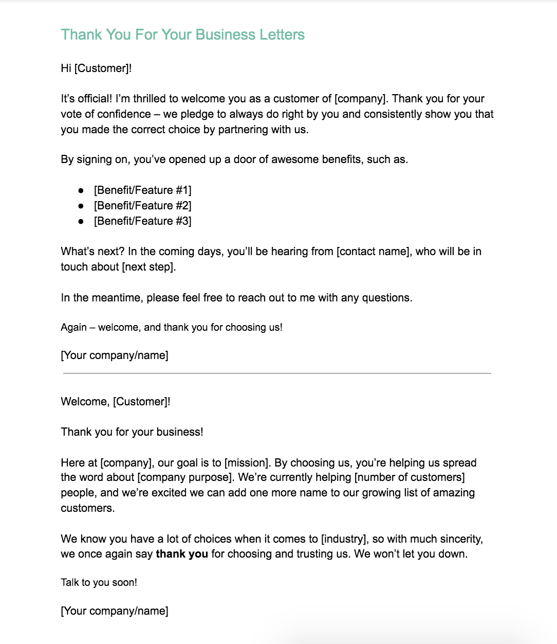 thank you letter email template thank you letter email template