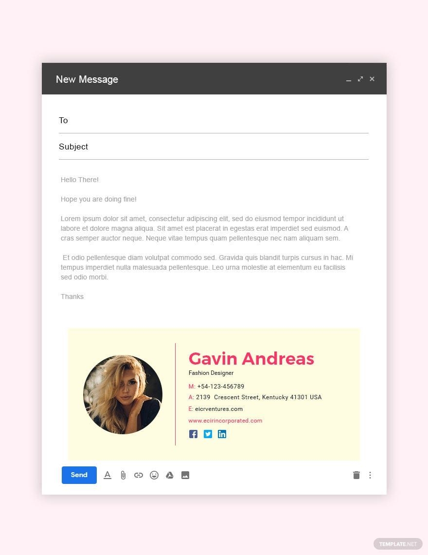 Free Editable Email Signature Templates In Outlook To Download Free Editable Email Signature Templates In Outlook To Download