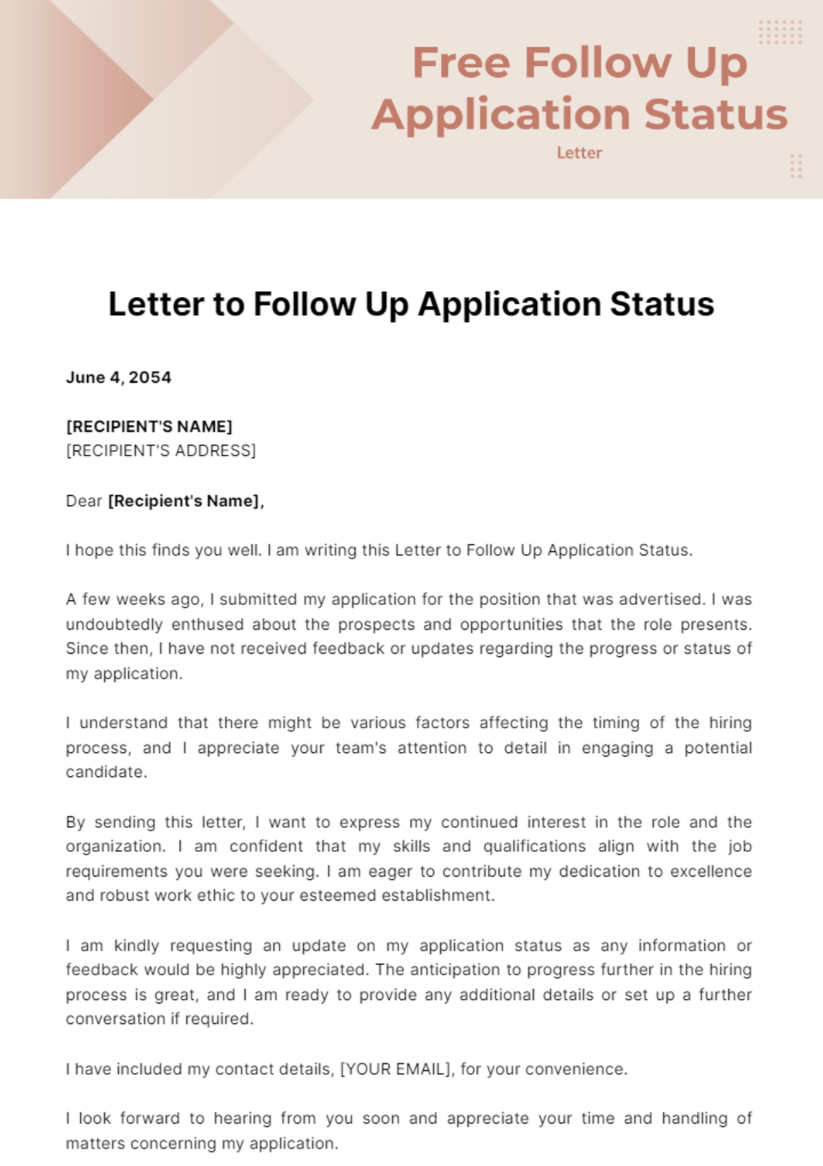 follow up on job application email template follow up on job application email template